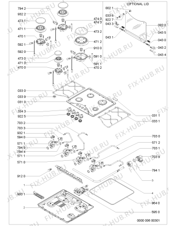 Схема №1 AKM 533/WH с изображением Втулка для электропечи Whirlpool 481244039447