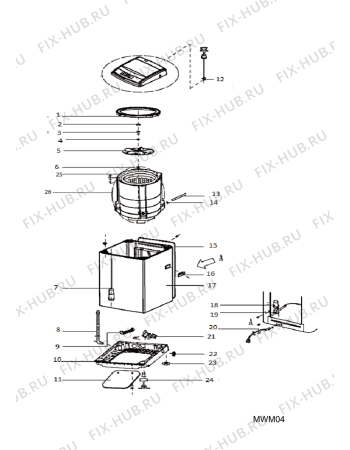 Схема №3 WTV11FCM (F086622) с изображением Панель для плиты (духовки) Indesit C00309975