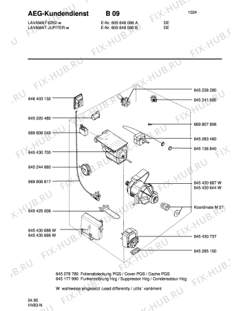 Взрыв-схема стиральной машины Aeg LAVJUPITER - Схема узла Electrical equipment