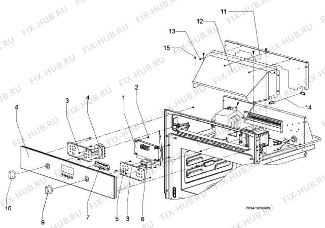 Взрыв-схема микроволновой печи Zanussi ZNF31X - Схема узла Section 8