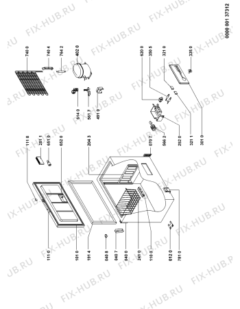 Схема №1 ICF 271 B с изображением Затычка для холодильной камеры Whirlpool 481244029525