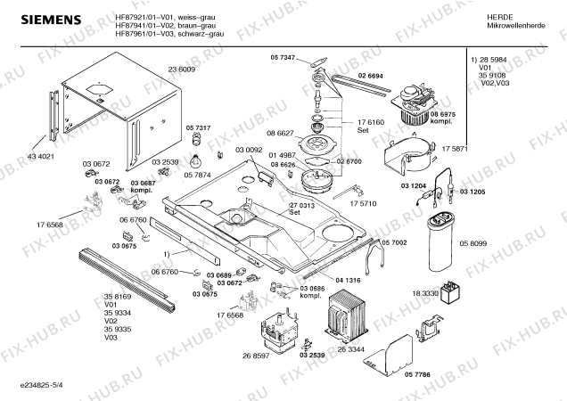 Схема №5 HF87921GB с изображением Панель управления для микроволновой печи Siemens 00436918