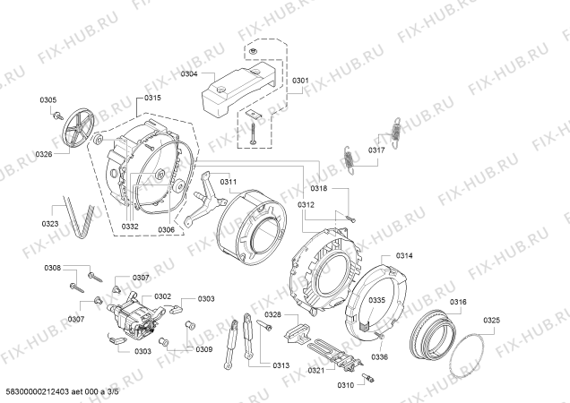 Схема №5 WLG20060OE Bosch Maxx с изображением Панель управления для стиралки Bosch 00741868