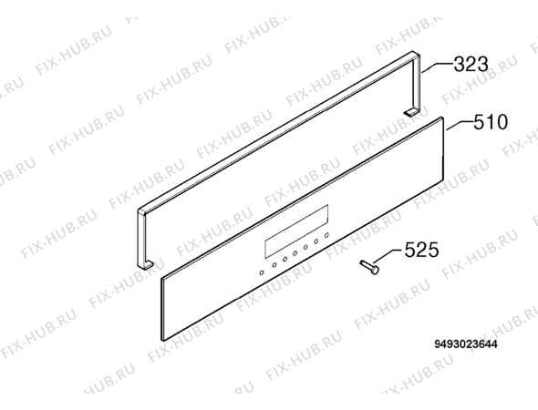 Взрыв-схема плиты (духовки) Electrolux EOB5754X - Схема узла Command panel 037