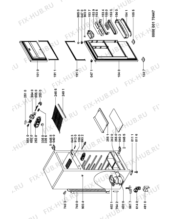 Схема №1 KDA 3710 с изображением Полка для холодильника Whirlpool 481245088311