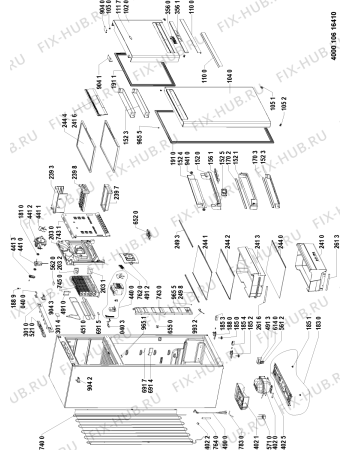 Схема №1 WTV4595 NFC TS с изображением Дверь для холодильной камеры Whirlpool 481010587691