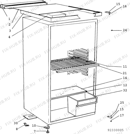 Взрыв-схема холодильника Rosenlew RJVL209EKO - Схема узла C10 Cabinet/Interior
