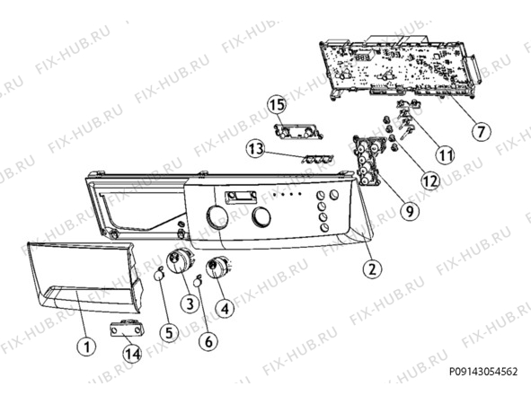 Взрыв-схема стиральной машины Zanussi ZWG2107W - Схема узла Section 1