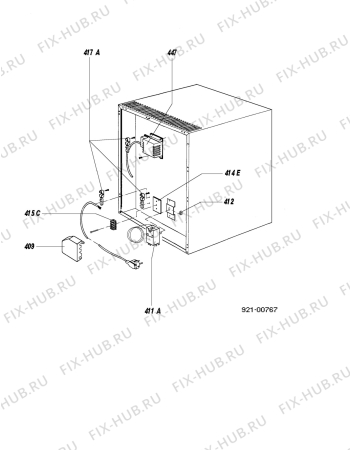 Взрыв-схема холодильника Electrolux RH250AD - Схема узла Armature/fitting