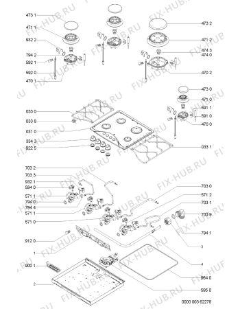 Схема №1 AKM 521/IX с изображением Затычка для электропечи Whirlpool 481244039305