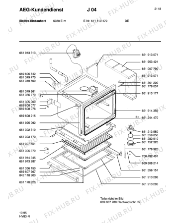 Взрыв-схема плиты (духовки) Aeg COMP. 5350E-M - Схема узла Section2