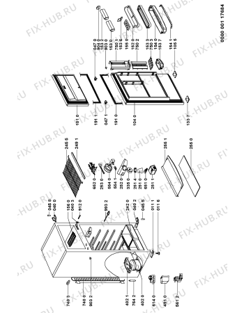 Схема №2 KDA 4310/AL/LH с изображением Уплотнение для холодильника Whirlpool 481246688638