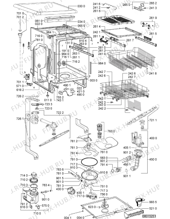 Взрыв-схема посудомоечной машины Bauknecht GSF 6619R - Схема узла