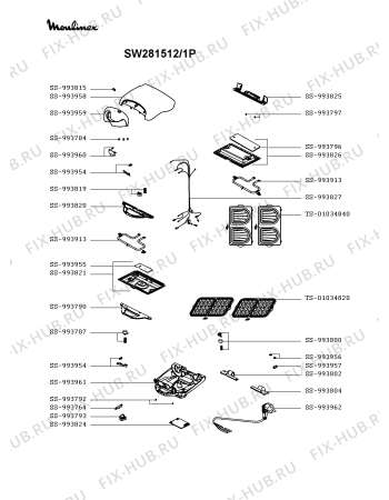 Схема №1 SW281512/1P с изображением Крышечка для вафельницы (бутербродницы) Moulinex SS-993961