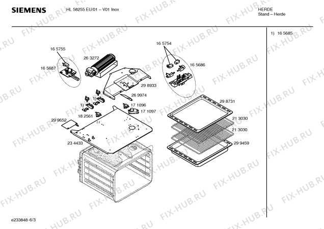 Схема №6 HL58255EU с изображением Ручка конфорки для плиты (духовки) Siemens 00183969