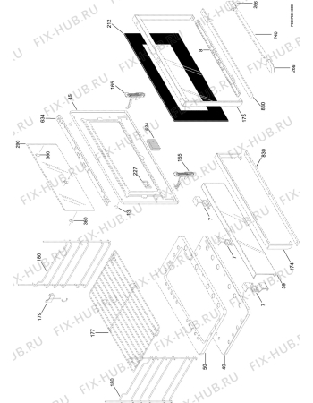 Взрыв-схема плиты (духовки) Zanussi ZX8550CIM - Схема узла Section 2