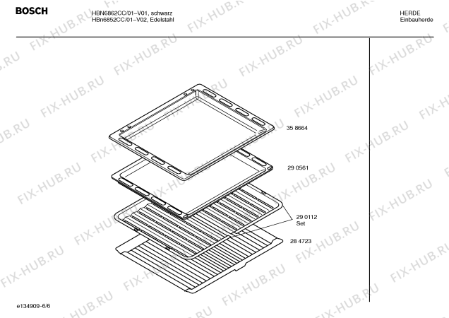 Взрыв-схема плиты (духовки) Bosch HBN6852CC - Схема узла 06