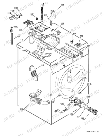 Взрыв-схема стиральной машины Husqvarna Electrolux QW16850HT - Схема узла Hydraulic System 272