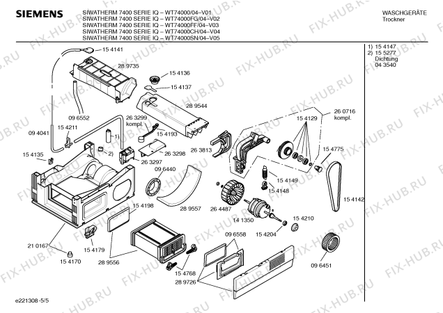 Схема №4 WT74000 SIWATHERM 7400 serie IQ с изображением Инструкция по эксплуатации для сушилки Siemens 00523116