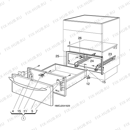 Взрыв-схема плиты (духовки) Husqvarna Electrolux QSG758X - Схема узла H10 Storage/Warming