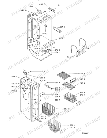 Схема №8 RZ 2727 FB с изображением Проводка для холодильной камеры Whirlpool 481932058225