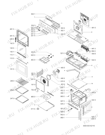 Схема №1 ELZD5560 AL-WS с изображением Переключатель для плиты (духовки) Whirlpool 481241128673