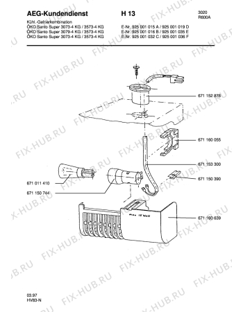 Взрыв-схема холодильника Aeg S3573-4KG - Схема узла Refrigerator electrical equipment