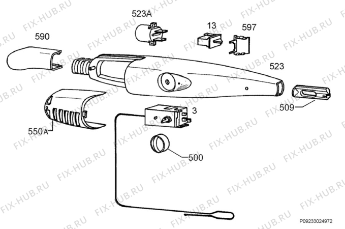 Взрыв-схема холодильника Ikea UFC213/18 60200548 - Схема узла Diffusor