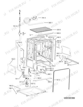 Взрыв-схема посудомоечной машины Bauknecht GSI 5664 WS - Схема узла