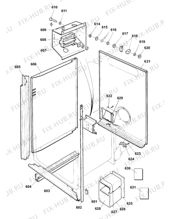 Схема №5 BD52S (F031608) с изображением Дверь (стекло) духовки для духового шкафа Indesit C00229144