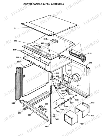 Схема №3 R010ER (F032418) с изображением Панель для электропечи Indesit C00224817