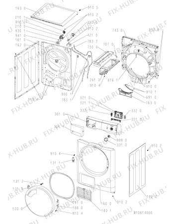 Схема №2 AZI-HP 7600 с изображением Модуль (плата) для стиралки Whirlpool 481010576401