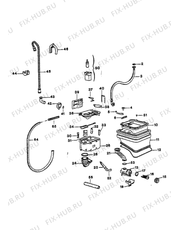 Взрыв-схема стиральной машины Zanussi ZT842 - Схема узла Water equipment