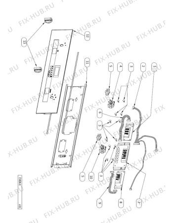 Схема №5 F306TXANA (F076721) с изображением Запчасть для духового шкафа Indesit C00287796