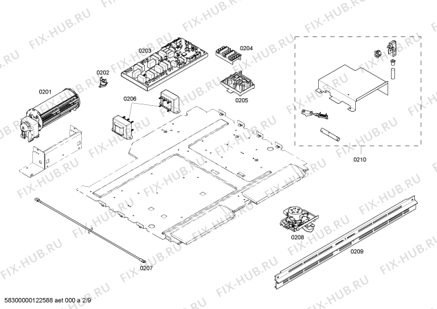 Схема №9 WD30EP с изображением Ручка для плиты (духовки) Bosch 00144653