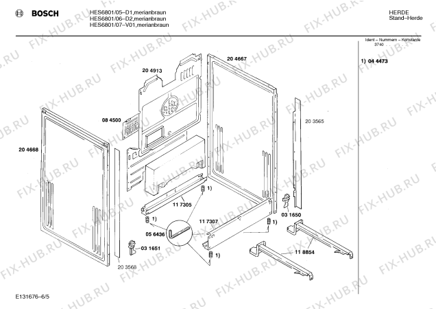 Схема №6 HES6821SS с изображением Модуль для духового шкафа Bosch 00058100