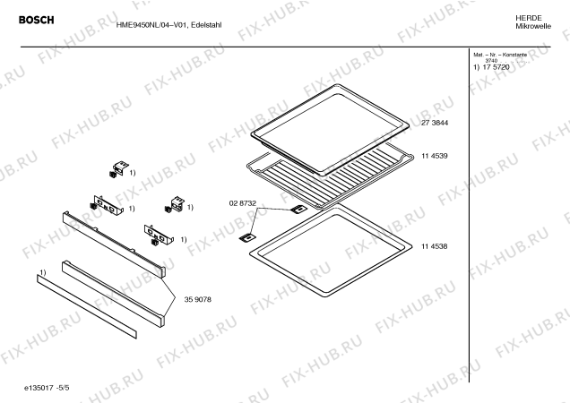 Схема №4 HME9451NL с изображением Инструкция по эксплуатации для микроволновой печи Bosch 00529755