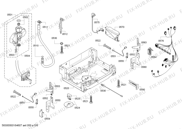 Схема №5 SMI40E35EU с изображением Силовой модуль запрограммированный для посудомоечной машины Bosch 00659575