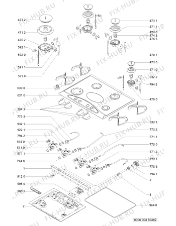 Схема №1 AKM 351/IX с изображением Шланг для плиты (духовки) Whirlpool 481953048634