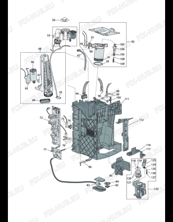 Взрыв-схема кофеварки (кофемашины) DELONGHI PRIMADONNA EXCLUSIVE ESAM6900.M - Схема узла 2
