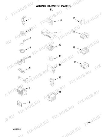 Схема №7 1CWTW5300VW с изображением Микропереключатель для стиральной машины Whirlpool 480110100364