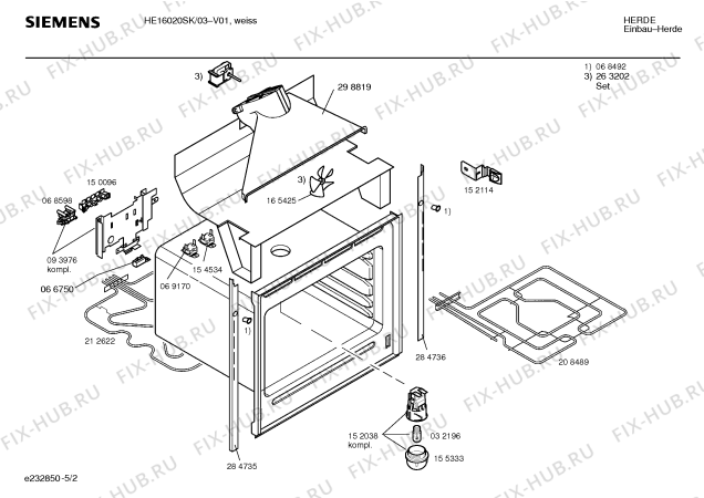 Схема №5 HE16020SK с изображением Инструкция по эксплуатации для духового шкафа Siemens 00522482