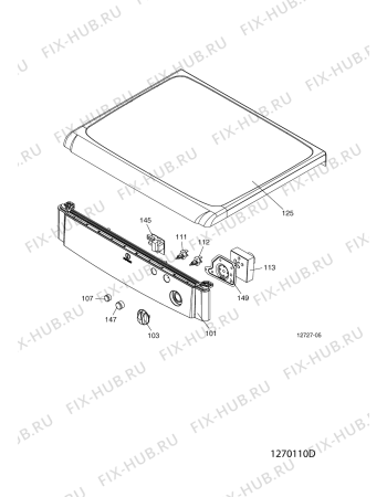 Схема №3 IS60VEXPAI (F030640) с изображением Руководство для стиралки Indesit C00116348