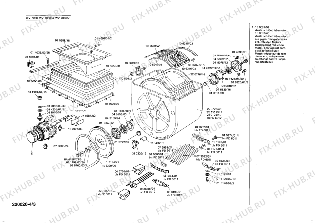 Взрыв-схема стиральной машины Siemens WV706053 - Схема узла 03