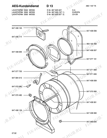 Взрыв-схема стиральной машины Aeg LTH3500W CHDK - Схема узла Section2