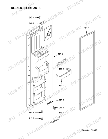 Взрыв-схема холодильника Whirlpool 20SIL4APG (F090563) - Схема узла