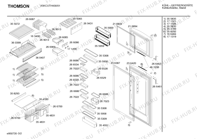 Схема №3 X5KCUTH430 с изображением Ручка управления духовкой для холодильника Bosch 00171637