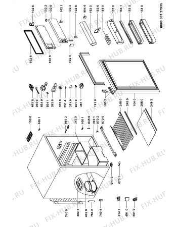 Схема №1 KDI 1351/2 с изображением Дверка для холодильной камеры Whirlpool 481244229244