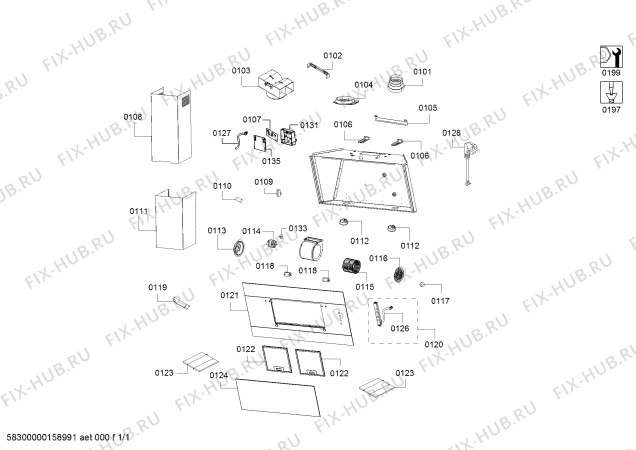 Схема №1 DWK09M750 с изображением Рамка для вентиляции Bosch 00711077