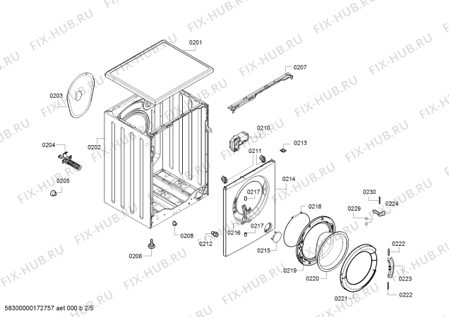 Схема №4 WM14B210FF iQ 100 varioPerfect с изображением Мотор для стиралки Bosch 00145499